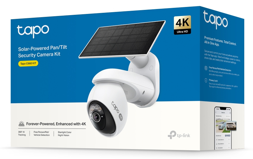 TP-Link TAPO C660 KIT Solar-Powered Pan/Tilt Security Camera Kit