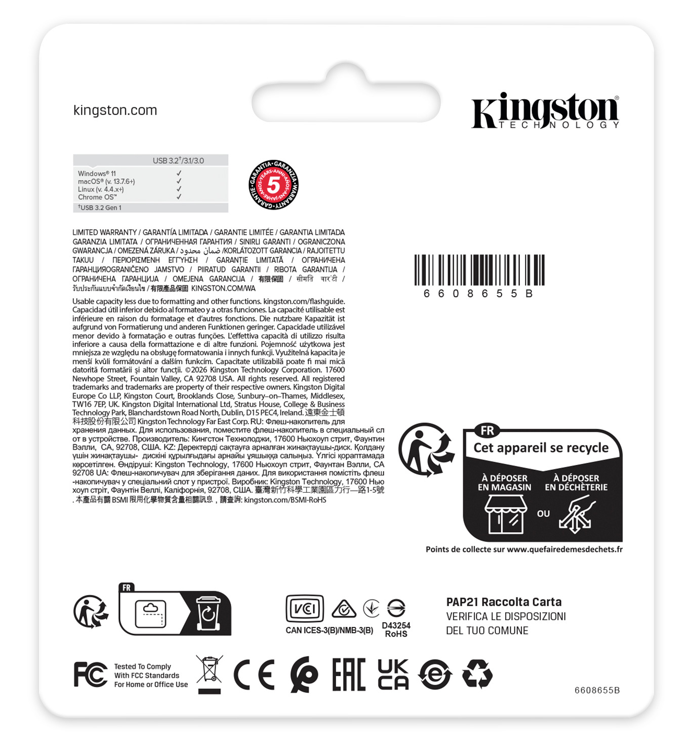 Kingston 512GB DataTraveler Kyson 220MB/s Metal USB 3.2 Gen 1