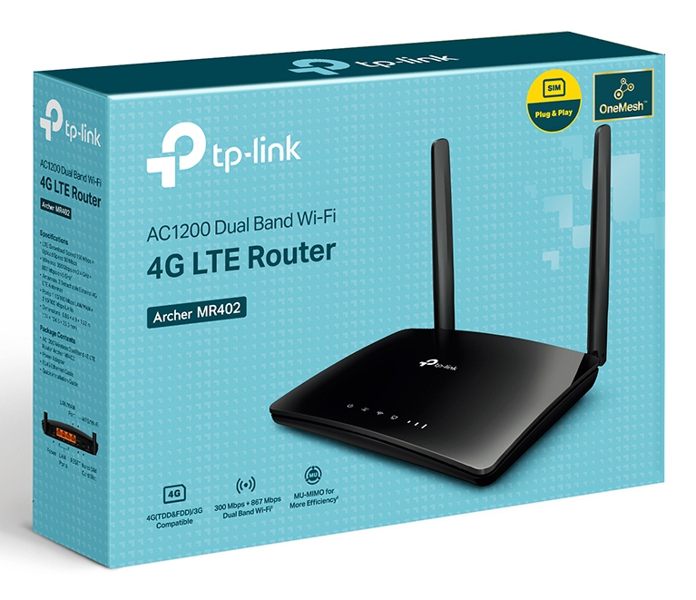 TP-Link Archer MR402 AC1200 Wireless Dual Band 4G LTE Rou