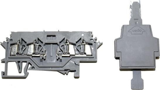 Conector metaltex pasante 2.5mm² con portafusible 5x20mm serie BM