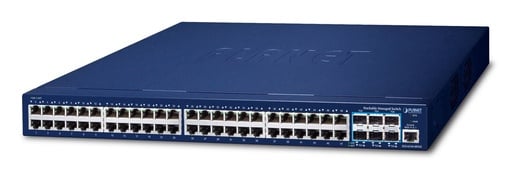 Switch administrado apilable L3 de 48 puertos 10/100/1000T + 6 puertos 10G SFP+