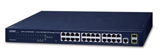 Switch Administrado SFP de 24 Puertos 10/100/1000T + 2 Puertos 100/1000X