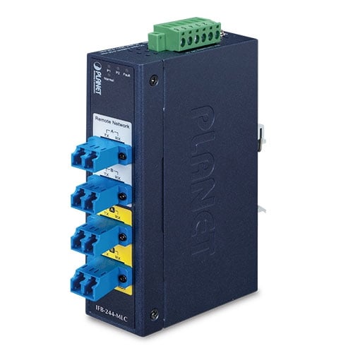 Switch de Derivación de Fibra Óptica Industrial de 2 Canales – Conector LC Multimodo