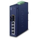 Switch Ethernet Industrial Monomodo de Puerto 4+1 100FX - 15 Km (Temperatura de Funcionamiento de -40 ~ 75 Grados C)