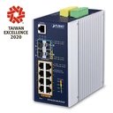 Industrial L3 8 Puertos 10/100/1000T 802.3bt PoE + 2 Puertos 100/1000X SFP + 2 Puertos 10G SFP+ Switch Administrado