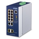 Switch Industrial Gestionado SFP de 8 Puertos 10/100/1000T 802.3bt + 2 Puertos 10/100/1000T + 2 Puertos 100/1000X SFP (-40~75 Grados C)