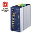 Switch Ethernet Administrado Industrial L2+ de 4 Puertos 10/100/1000T 802.3bt PoE + 1 Puerto 10/100/1000T + 2 Puertos 1G/2.5G SFP