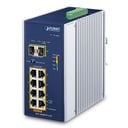 Switch Ethernet Industrial de 8 Puertos 10/100/1000T 802.3at PoE + 2 Puertos 100/1000X SFP