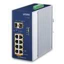 Switch Ethernet Industrial 10/100/1000T 802.3at PoE + 2 Puertos 100/1000X SFP Con Amplificador de 12 V (-40 ~ 75 Grados C)