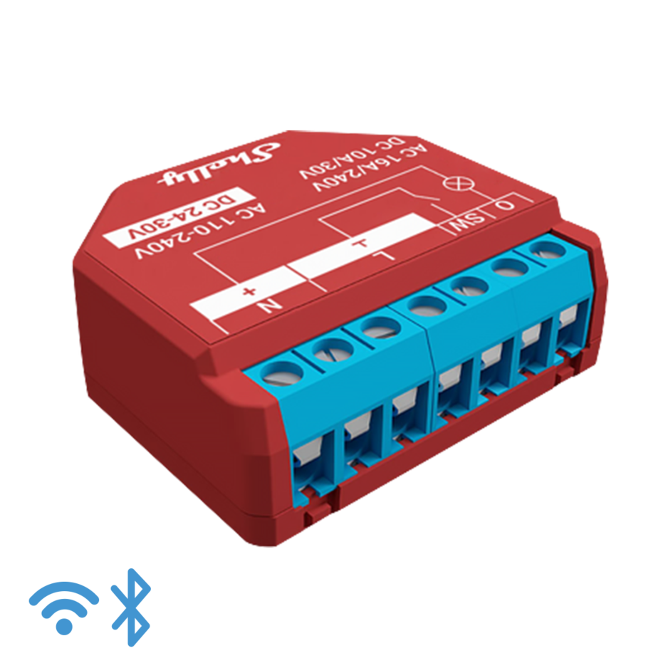 Relé inteligente con medidor de energía operado por WiFi, 1 canal 15A con contactos secos (Descontinuado)