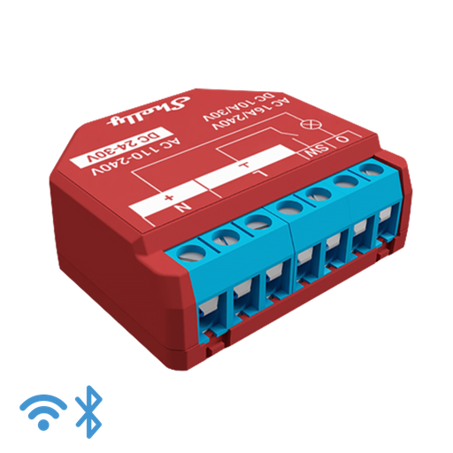 Relé inteligente con medidor de energía operado por WiFi, 1 canal 15A con contactos secos (Descontinuado)