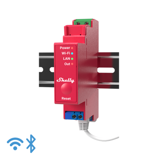 Relé Inteligente Profesional Riel DIN de 1 Canal con Power Meter Contacto Seco
