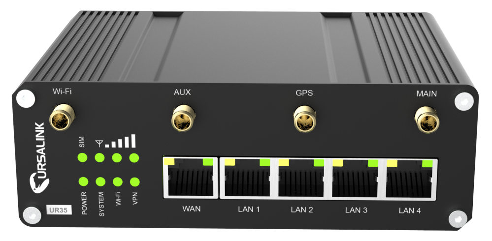 Router celular industrial 4G LTE 4G/4LAN/1 RS232+1 485/WLAN/GPS/POE