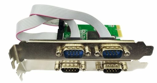 4 Port RS-232 DB9 Serial Port COM to PCI Card