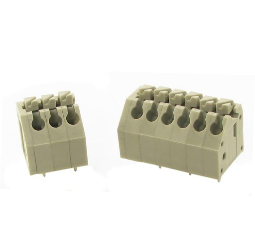 Borne 45 malla de protección para PCI, 24 pines, paso 3,5mm, altura de 11,5mm, conexión con resorte, gris