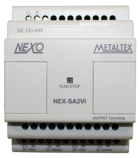 Expansión PLC Nexo 2 Salidas Analógicas 0-10V ó 0-20MA