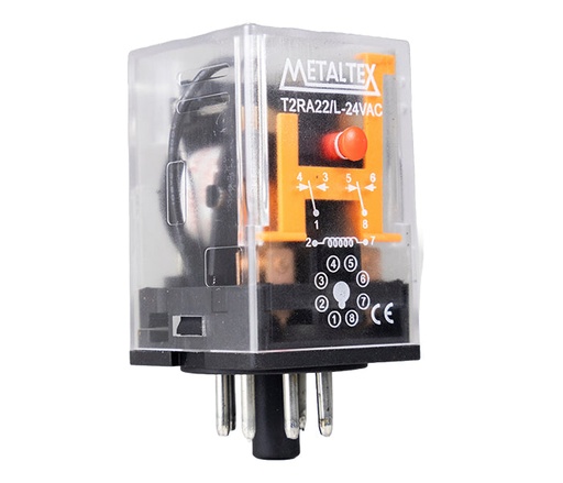 Relé industrialplug-in, 2 contactos reversibles
