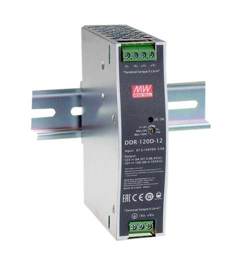 Conversor DC-DC riel DIN 120W DDR-120