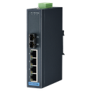 Switch Ethernet 4FE+1FE SC Single-mode Unmanaged, -40~75℃