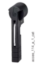 Mando negro frontal directo para SIRCOVER 125 a 630A