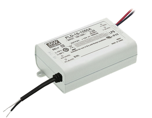 Driver LED plástico corriente PFC 16W PLD-16