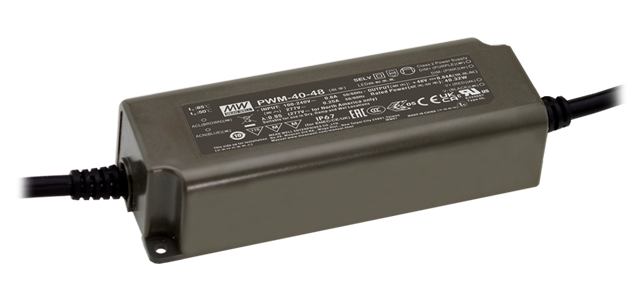 Driver LED plástico voltaje flicker IP67 PFC 40W PWM-40