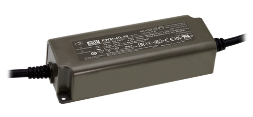Driver LED plástico voltaje flicker IP67 PFC 40W PWM-40