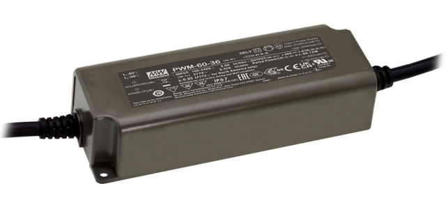 Driver LED plástico voltaje flicker PFC opción DALI DALI-2 60W PWM-60
