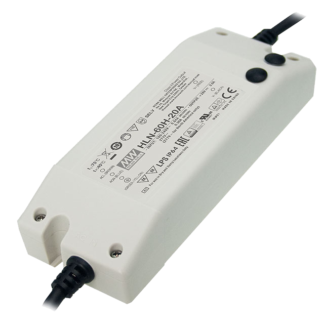 Driver LED plástico voltaje PFC 60W HLN-60H