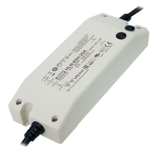 Driver LED plástico voltaje PFC 60W HLN-60H