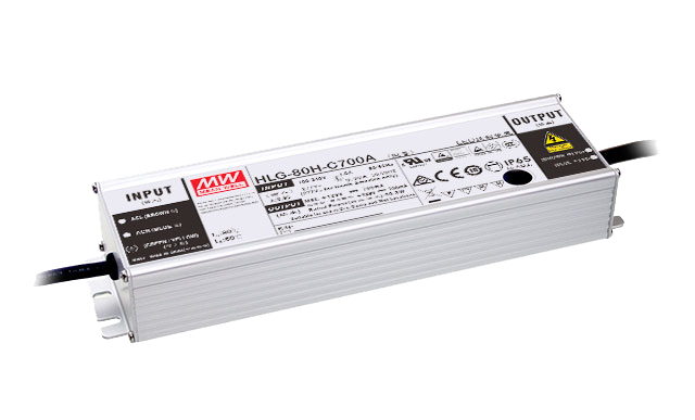 Driver LED carcasa metálica corriente 80W HLG-80H-C