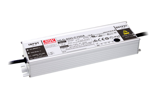 Driver LED carcasa metálica corriente 80W HLG-80H-C