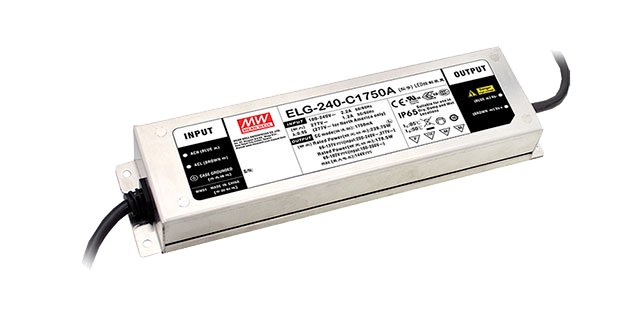 Driver LED carcasa metálica corriente PFC opcional DALI 240W ELG-240-C