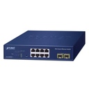 Switch Web Smart Ethernet de 8 Puertos 10/100/1000T + 2 Puertos 1000X SFP