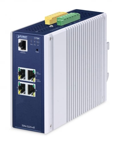 Switch Ethernet TSN Administrado Industrial L2+ de 4 Puertos 10/100/1000T
