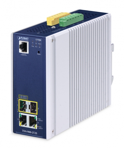 Conversor de medios TSN Gestionado Industrial de 2 Puertos 10/100/1000T + 2 Puertos 1G/2.5G SFP