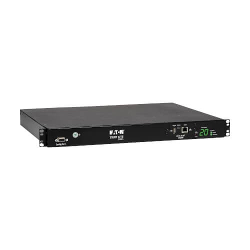PDU Monofásico Controlable con Switch de Transferencia Automática 3.8kW, 2 Entradas C20 de 200V ~ 240V, 8 Tomacorrientes C13 y 2 C19, 1U, TAA
