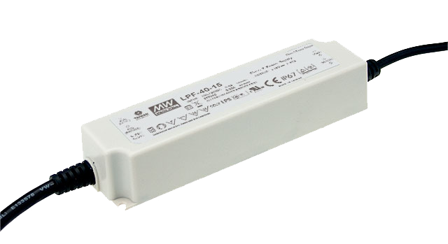 Driver LED plástico voltaje PFC IP67 40W LPF-40