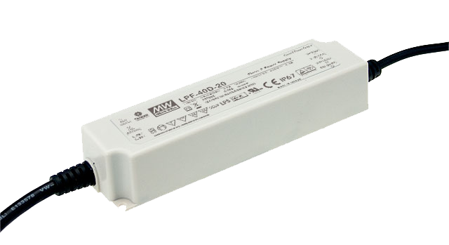 Driver LED plástico corriente PFC IP67 40W LPF-40D