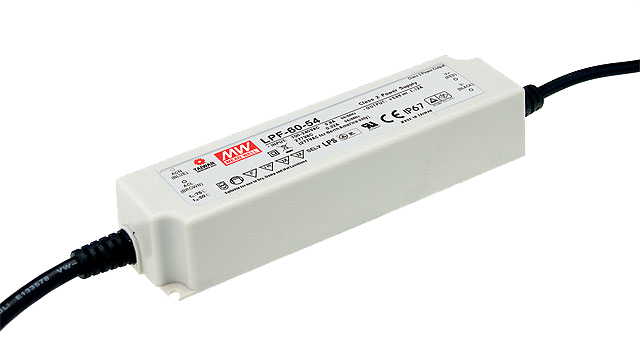 Driver LED plástico voltaje PFC IP67 60W LPF-60