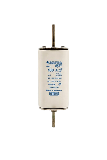 Fusible SIBA NH1; 1000VDC max.; curva gPv (uso fotovoltáico)