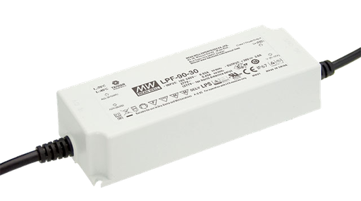 Driver LED plástico voltaje PFC IP67 90W LPF-90
