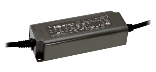 Driver LED plástico voltaje PFC IP67 40W NPF-40