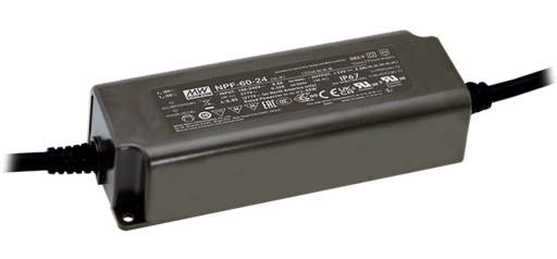 Driver LED plástico voltaje PFC IP67 60W NPF-60