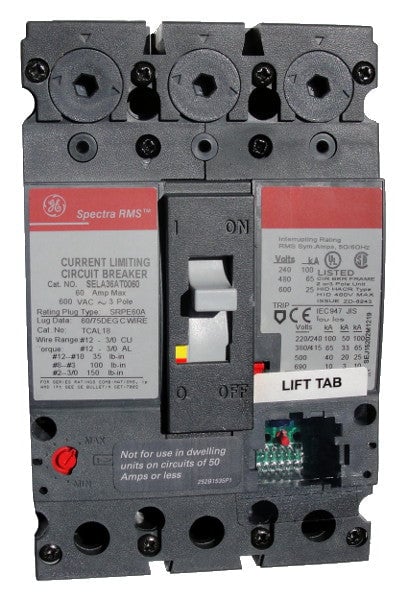 Molded Case Circuit Breaker Frame, Bolt-On, 30 Amp, 3 Pole, 600 Volt