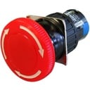 Botón de emergencia tipo hongo plástico DPDT 16mm Serie P16