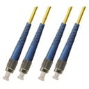 FC/UPC-FC/UPC Duplex SM 9/125 Fiber Patch Cable, 2.0mm Riser Yellow Jacket, 3M