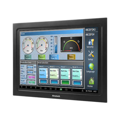 Monitor Táctil Industrial Resistivo PCAP 4:3 XGA de 12,1”