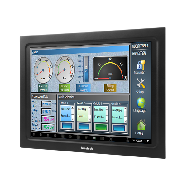 Monitor Táctil Industrial Resistivo PCAP 4:3 XGA de 15”