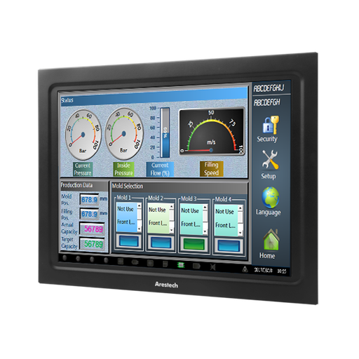 Monitor Táctil Industrial Resistivo PCAP 4:3 XGA de 15”